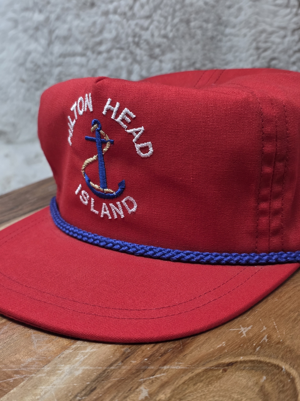 Red Nautical Rope Cap - Picture 3 of 5